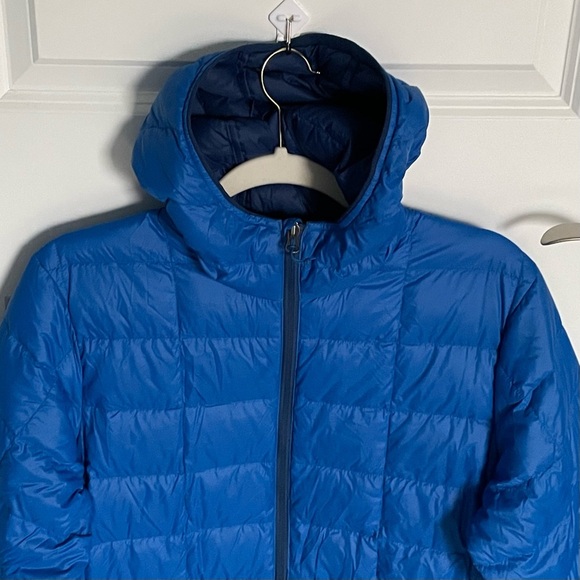 REI Co-op Women's Blue 650 Down Hooded Quilted Puffer Jacket Coat 35392 - Picture 3 of 16